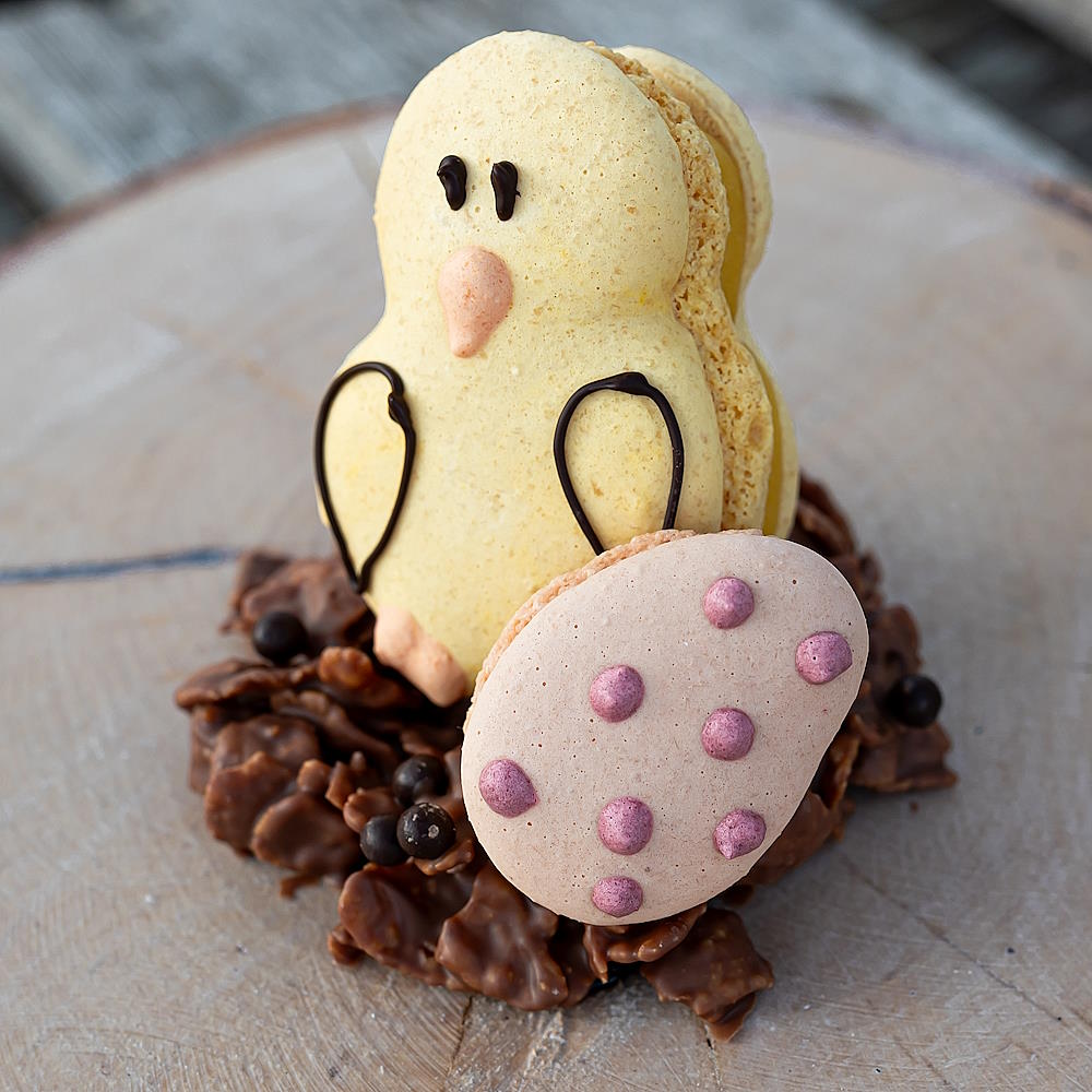 Macaronküken im Knuspernest